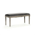 thumbnail image 2 of Zentique 40" Gray and Brown Lille Bench with Floral Design, 2 of 3