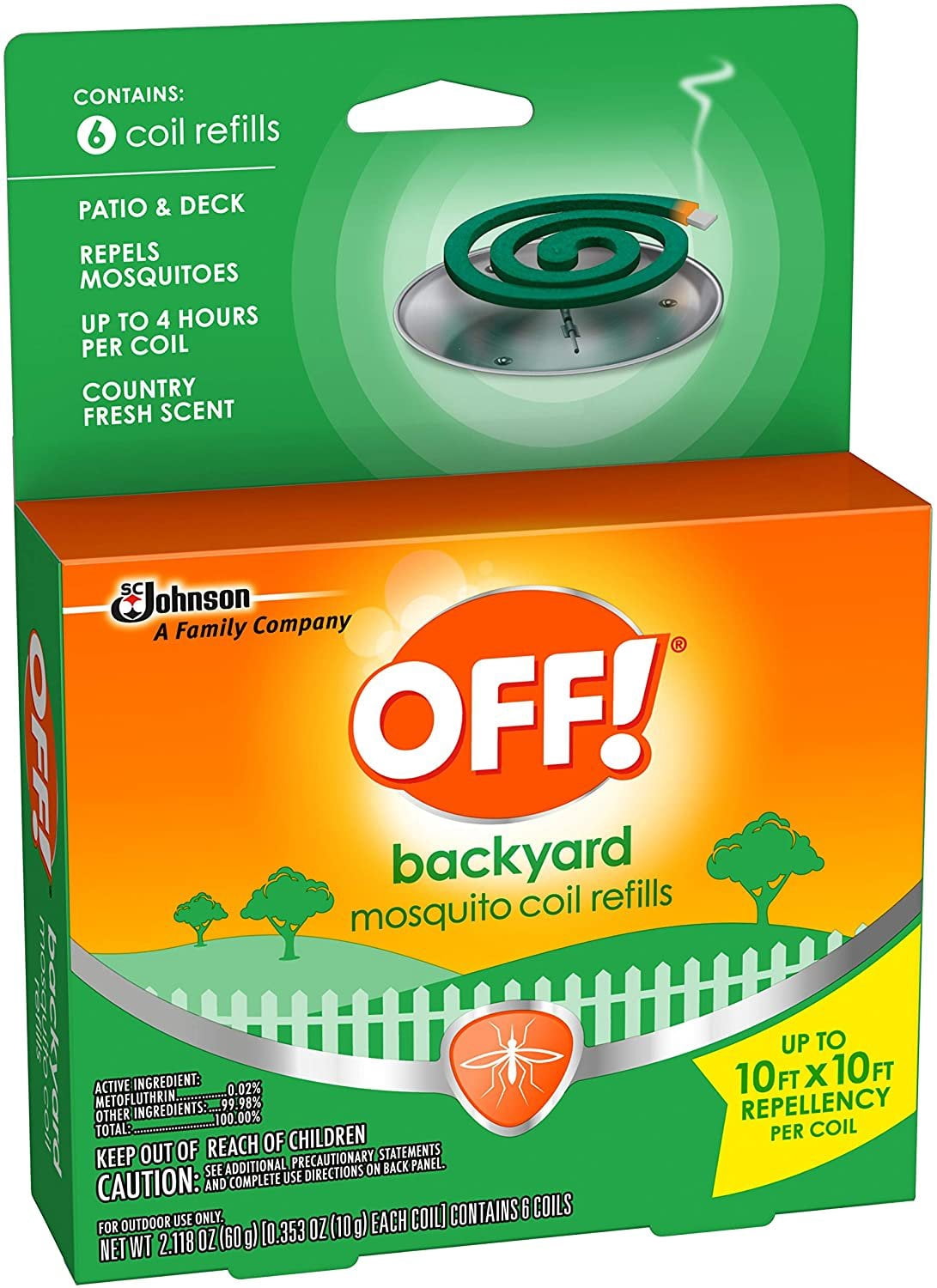 OFF! Mosquito Coil Refills, 6 CT Pack of 10