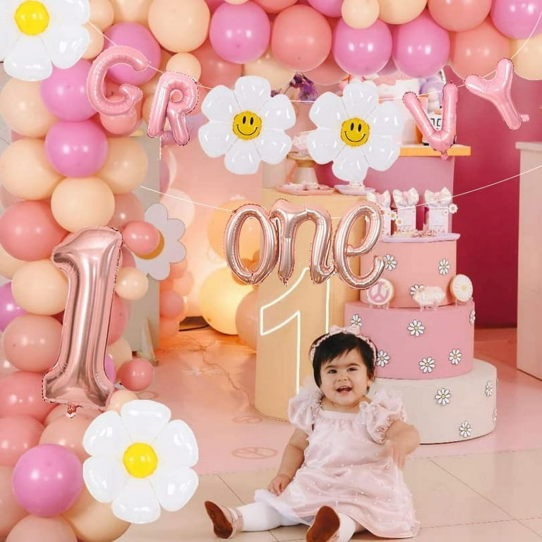 First birthday baby girl decoration ideas, First birthday theme for baby  girl