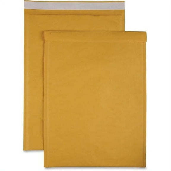 Sparco Size 6 Bubble Cushioned Mailers Bubble - #6 - 12 1/2" Width x 19" Length - Self-sealing - Kraft - 50 / Carton - Kraft