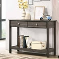 thumbnail image 5 of Aranda 2-Drawer and 1-Shelf Wood Rectangle Console Table, Gray, 5 of 6