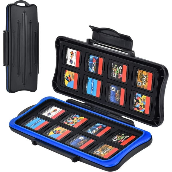 Game Card Case Compatible with NS Switch,Portable Game Memory Card Storage with 16 Card Slots, 16 Micro SD Cards Holder
