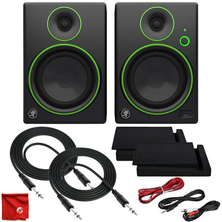 Mackie CR5BT 5-Inch Creative Reference Multimedia Studio Monitors with Bluetooth Bundle Including Balanced Stereo TRS + Dual 1/4-Inch to 1/8-Inch + RCA Cable + 3.5mm MP3 (Best 5 Inch Studio Monitors)