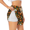 thumbnail image 1 of Balery Harvest Pumpkins Pantalones cortos deportivos para mujer con forro y dos bolsillos, elásticos, para entrenamiento, gimnasio, yoga-Small, 1 of 7