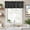 Black, variant on Dark Green Burlap Texture Farmhouse Short Window Curtain Valances, Farmhouse Vintage Green Rod Pocket Kitchen Valances for Living Room Bedroom Bathroom Cafe 42" x 18"