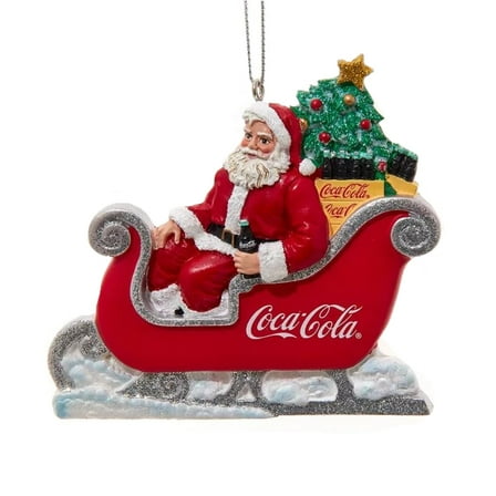 Coca-Cola 875767 Coca-Cola Santa in Sleigh Christmas Ornament