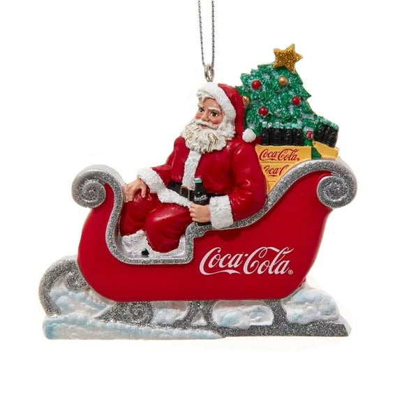 Coca-Cola 875767 Coca-Cola Santa in Sleigh Christmas Ornament