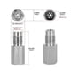 thumbnail image 4 of Riwesomey Extensor de Sensor de oxígeno O2 para coche, tornillo de extensión espaciador M18x1.5, adaptador convertidor catalítico de acero inoxidable Vehículos, repuestos y accesorios Mis, 4 of 6
