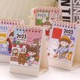 thumbnail image 1 of Desk Calendar Cartoon Design Ornamental Delicate Pattern Double Ring Page Turning with Cardboard Base Time Management Plan Mini 2023 Standing Flip Calendar for Office, 1 of 7