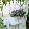 thumbnail image 4 of Galvanized Metal Wall Planter - Rustic Vintage Wall Mounted Planters for Indoor Outdoor Plants Farmhouse Hanging Plant Holder Decor (13.2" L x 9.5" H), 4 of 6