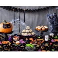 thumbnail image 4 of Halloween Tablecloth 54x72 Inch Oval, Halloween Washable Table Cover for Sisters Party Picnic Dinner Decor, Orange & Black, 4 of 6