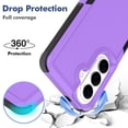 thumbnail image 6 of Defender Case for Samsung Galaxy S26 Plus 5G 6.7", Dual Layer PC+TPU Rugged Shockproof Full Body Protective Cover,Purple,For Galaxy S26 Plus 5G, 6 of 6