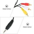 thumbnail image 5 of 2- .3ft AV Audio Cable with Male Auxiliary Y Splitter, Stereo Aux Cord for Phone, Drawer File Organizer, PVC Connector, 5 of 6