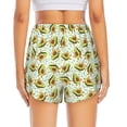 thumbnail image 4 of Xecao's Avocado Doing Sport for a double-layer running short for women, perfect for gym, tennis, and more, featuring a convenient pocket., 4 of 9