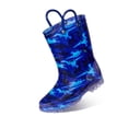 thumbnail image 4 of Kushyshoo Kids Light up Rain Boot Blue Dinosaur Little Girls Shoes Size 1, 4 of 6