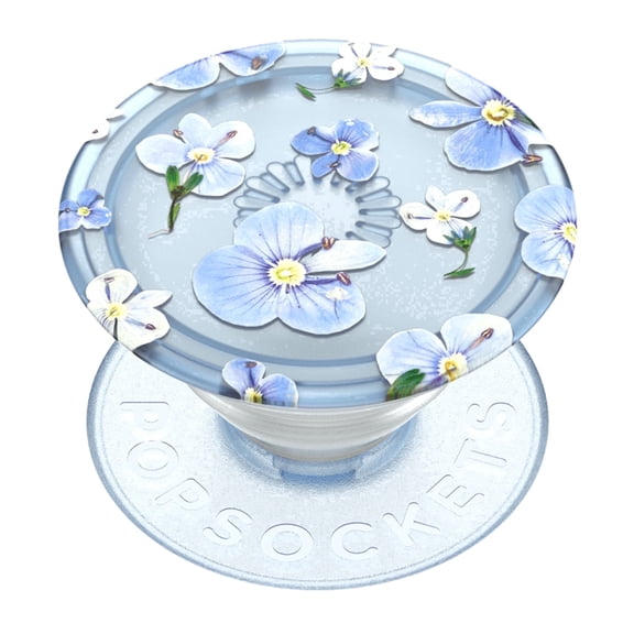 PopSockets Adhesive Phone Grip, Holder, Phone Stand, Plants - Translucent Blue Fields