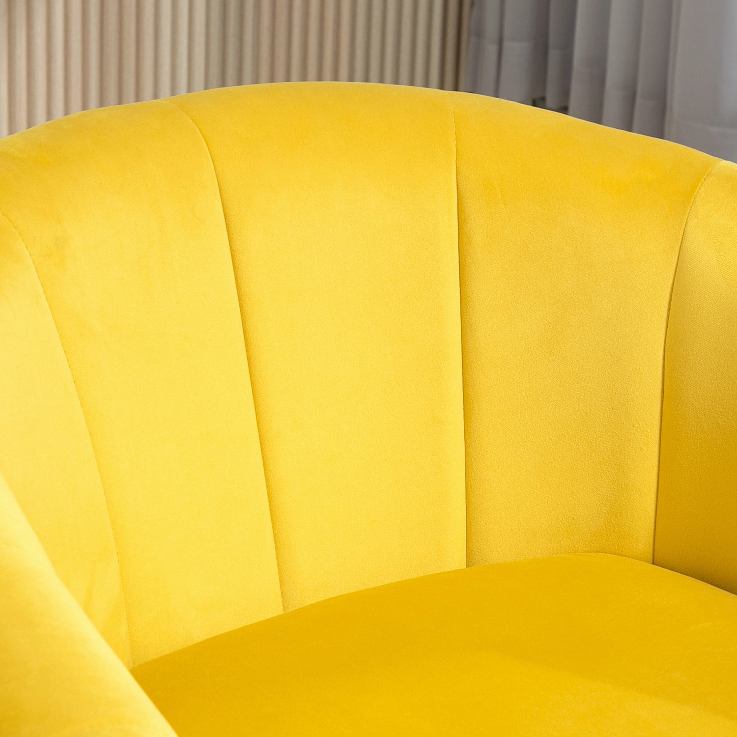 US Pride Furniture Modern Accent Armchair Luxury Gold Frame and Multi-colored Velvet Material Infuse Elegant Flair Yellow