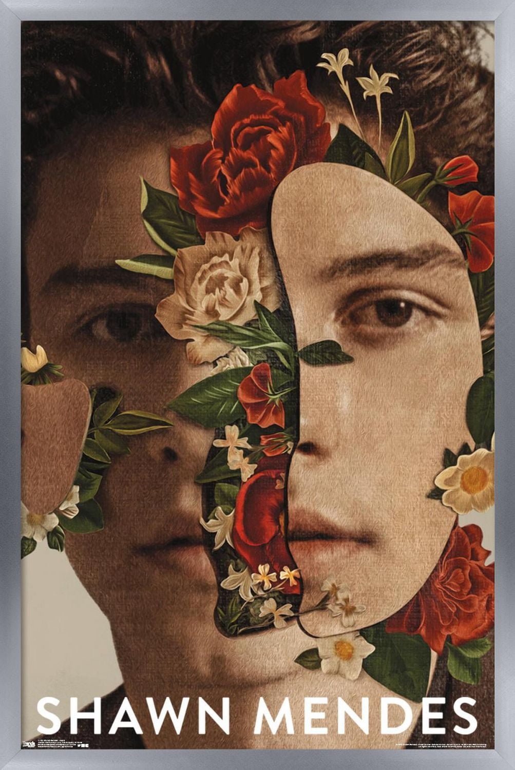 Shawn Mendes - Floral Wall Poster, 22.375" x 34"
