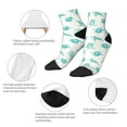 thumbnail image 3 of Uemuo Turtle Printed Crew Socks, Moisture-Wicking Socks, Athletic Socks for Men Breathable Cushion Socks Casual Sport Socks for Running Traveling, 3 of 6