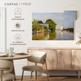 thumbnail image 5 of Elephant Stock Houses On The Achterzaan 1871 Wall Art - Horizontal Canvas Wall Art - Living Room Wall Decor - Places Canvas - Green And Gray Decor By Claude Monet - 36" x 24", 5 of 8