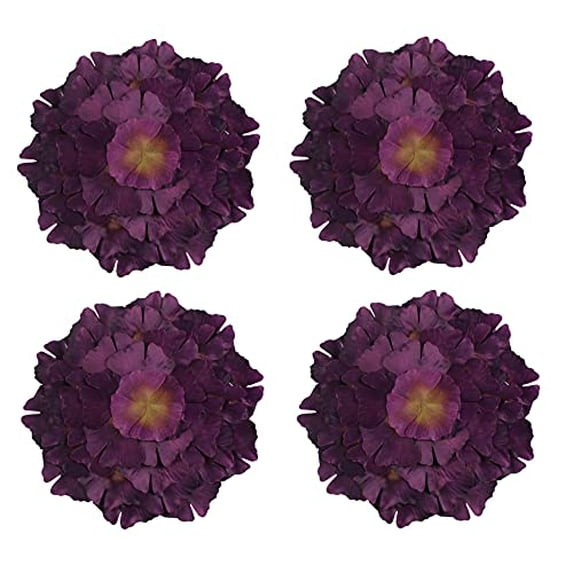 Fennco Styles Unique Ginkgo Leaf Placemats 14 Inches Round, Set of 4 – Violet Modern Traycloth Table Mats for Home, Dining Room Décor, Banquets, Indoor & Outdoor and Special Events