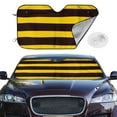 thumbnail image 2 of Daiia Bee Stripe Windshield Sun Shade for Car SUV Truck (Medium ), Car Sun Shade Windshield, Car Shades for Front Windows, Sunshade for Car Windshield, 2 of 7