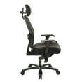 thumbnail image 3 of SPACE Seating Executive Big and Tall Chair in Black Bonded Leather Fabric w/ Headrest, 3 of 4