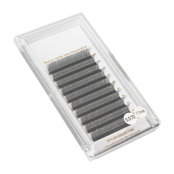 Pestañas postizas BuyWeek extensiones en racimo 0,07 mm D rizo 11 mm 10 filas