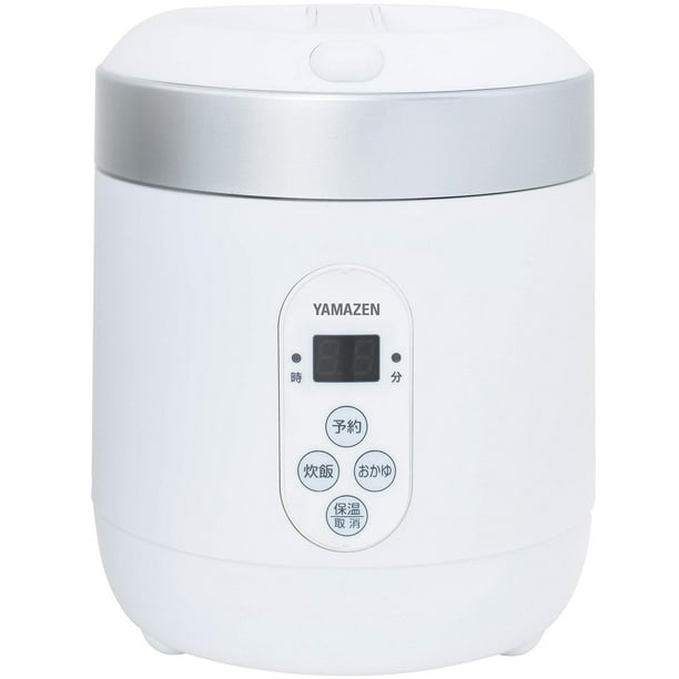 Arrocera Yamazen Blanca tipo Microcomputadora con Modo de Galleta de Arroz, Importación Japonesa