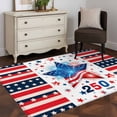 thumbnail image 4 of Independence Day Washable Area Rug 2.7 x 5 ft 250th Years US Flag Red Blue Star Fireworks, Soft Non Slip Rugs Stain Repellent Indoor Felt Carpet for Living Dining Room Bedroom Home Office, 4 of 9