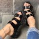 thumbnail image 2 of Amzcrzy Zapatos de mujer,Zapatos de mujer,Zapatillas de mujer, Sandalias de playa para mujer, con punta redonda y tacón grueso, antideslizantes, informales, para verano Sandalias Mujer Zapatillas De, 2 of 4