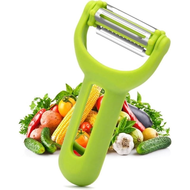 Pelador de verduras 3 en 1, pelador de patatas para cocina, pelador en Y para zanahoria, fruta, pepino, pelador de cocina con 3 hojas diferentes