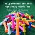 thumbnail image 5 of Golf Tees Step Down Plastic Unbreakable 50 Pack Reusable Bulk Professional Height Control Castle Tee for Practice, 5 of 9