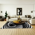 thumbnail image 3 of Realhomelove 3D Vortexes Illusion Rugs 3D Visual Optical Creative Carpet Mondern Non-Slip Floor Mat for Entrance Bedroom Living Room Playroom Dining Home Decor Area Rug 48" X 32", 3 of 5