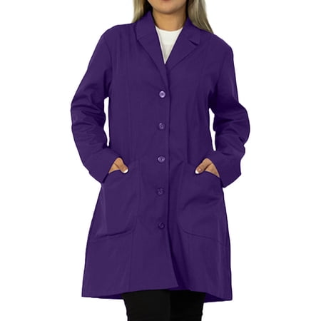 Panda Uniform by HeedFit 36 Notch Collar Women’s Lab Coat – 2XL Purple