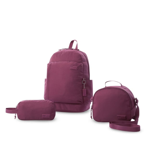TOTTO Mochila Grande Porta Laptop 14 con Bolsillo para Botella | Escuela - Oficina - Viaje | 20 L KI vino G