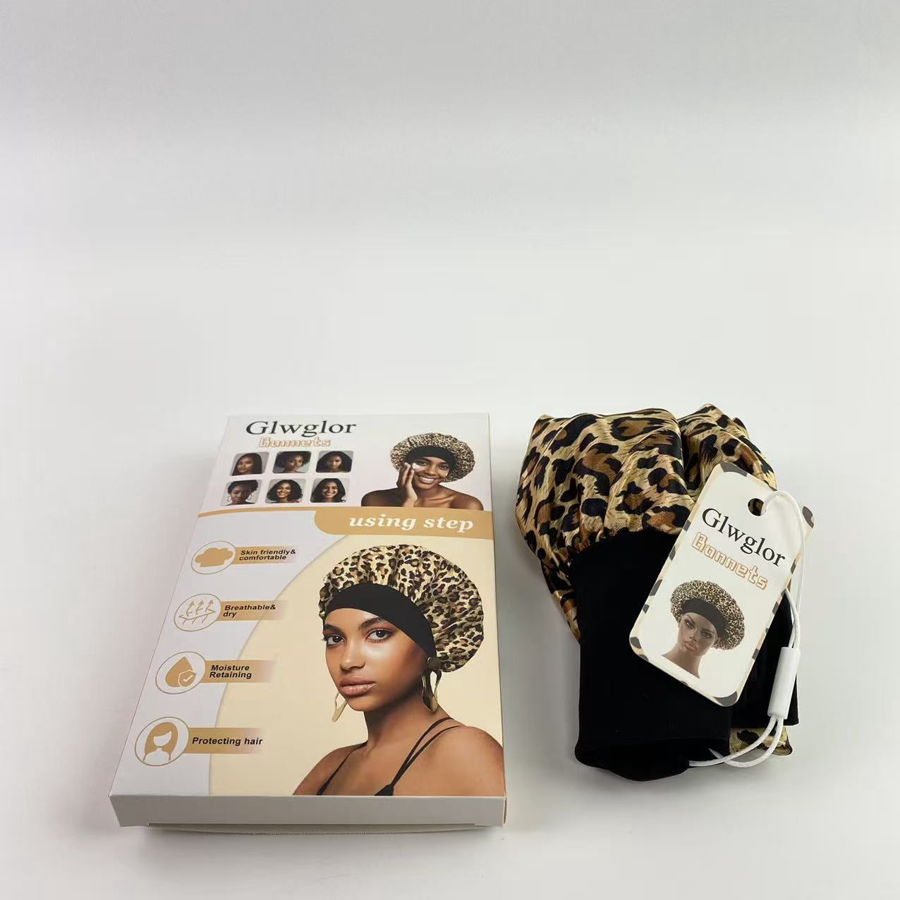 Glwglor Bonnets,Silk Bonnet for Men Women Hair Bonnet for Sleeping,High Elasticity Wide Soft Band Sleep Cap