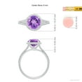 thumbnail image 5 of ANGARA Natural 1.7 Ct. Amethyst Solitaire Ring in Sterling Silver for Women (Ring Size: 11.5), 5 of 10