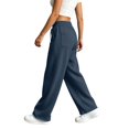 thumbnail image 4 of Chiccall Baggy Wide Leg Sweatpants for Women Elastic Drawstring Waist Pockets Casual Sweat Pants Athleisure Loungewear Trousers, 4 of 7