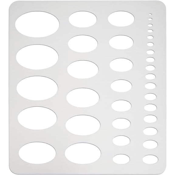 Metal Oval Stencils 304 Stainless Steel Shape Stencils Drawing Templates for Drafting Architect Tool Sketching Painting