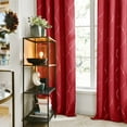 thumbnail image 2 of Deconovo New Year Red Blackout Curtains for Bedroom, 2 Panels, Thermal Insulated, 52Wx 45L inch, 2 of 7