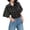 Black, variant on Womens Polka Dot Blouse Elegant V Neck Short Sleeve Flowy Shirts Casual Lapel Business Shirts Pink L