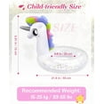 thumbnail image 5 of HEY! SPLASH Inflatable Pool Float, 21.6 Inch Toddler Pool Float, Unicorn Pool Toys with Sparkling Sequins, Swimming Ring for Swimming Pool, Summer Beach, Lake, Party Decor, White, 5 of 5