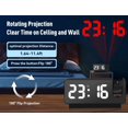 thumbnail image 2 of LIZZ Projection Alarm Clocks for Bedrooms,LED Digital Clock with 180° Rotatable Projector on Ceiling Wall,Snooze Model,12/24H,2-Level Brightness Indoor Temperature for Heavy Sleepers Adults, 2 of 7