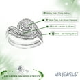 thumbnail image 4 of Vir Jewels 1/3 CTTW Lab Grown Diamond Wedding Bridal Set in Sterling Silver Female Adult, 4 of 5