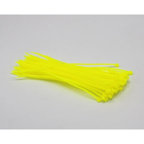 6" x 40 LB Cable Ties (100/bag) - Neon Yellow