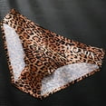 thumbnail image 3 of sunsanly Men Underwear 3D Convex Leopard Zebra Print Underwear Low-rise Ice Silk Large Space Briefs Stretchy Panties, 3 of 7