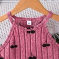 thumbnail image 5 of kpoplk Toddler Girl Clothes, 2Pcs Baby Girl Summer Outfits Ruffle Sleeveless Shirts Floral Tops + Shorts Clothing Set 1-5T Size 4-5 Years,Red, 5 of 7