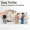 thumbnail image 3 of JOTNGDJBN 2 Pack Acrylic Magazine Holder,Clear Wall Mounted Magazine Rack Floating Bookshelf for Office,Living Room, Waiting Room Vinyl Record,Book Display Rack,(Clear,17 Inch), 3 of 6