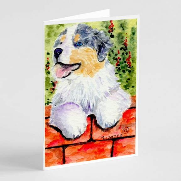 Australian Shepherd Greeting Cards and Envelopes Pack of 8